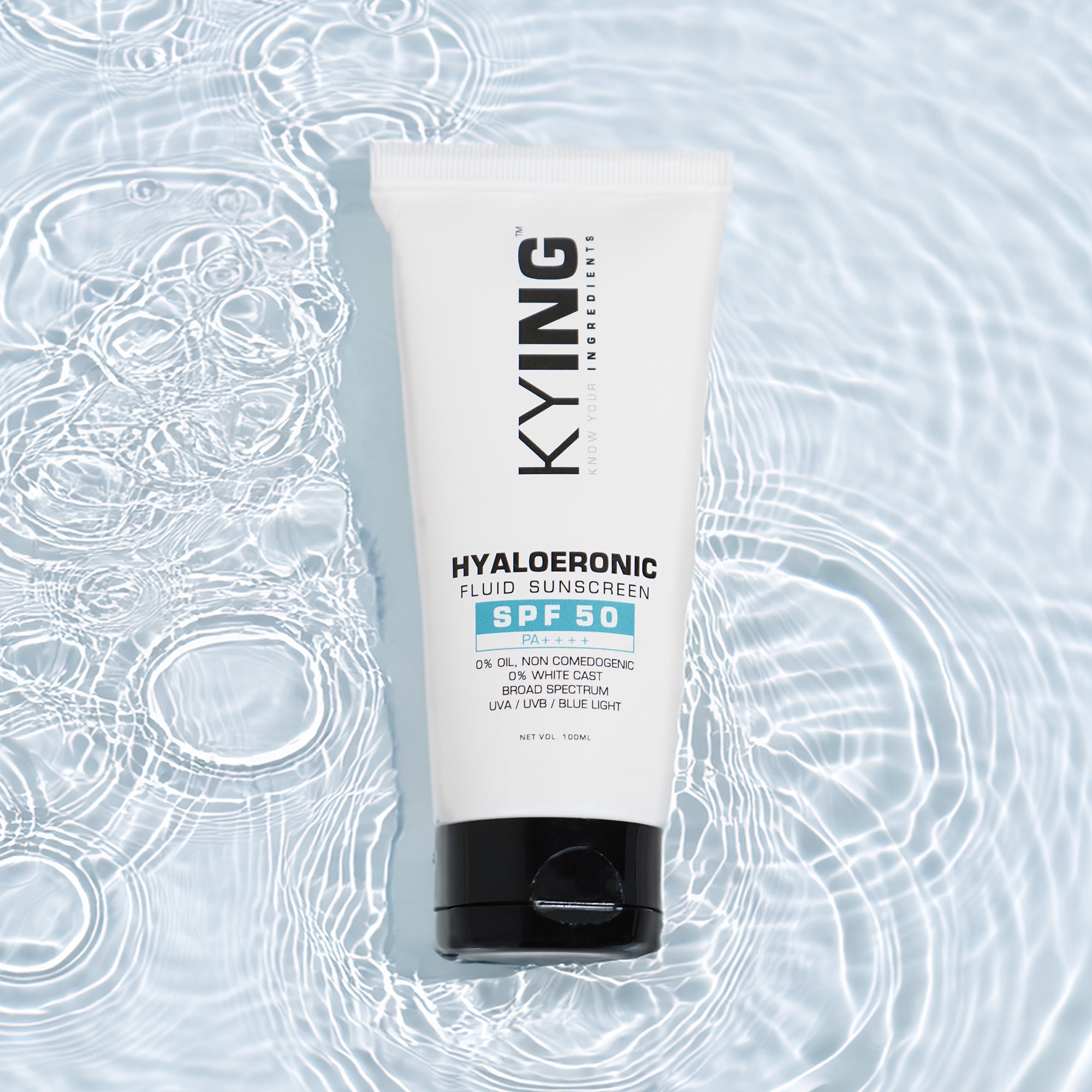 KYING Hyaloeronic Fluid Sunscreen SPF50 PA++++, 100ml - Defend and Hydrate