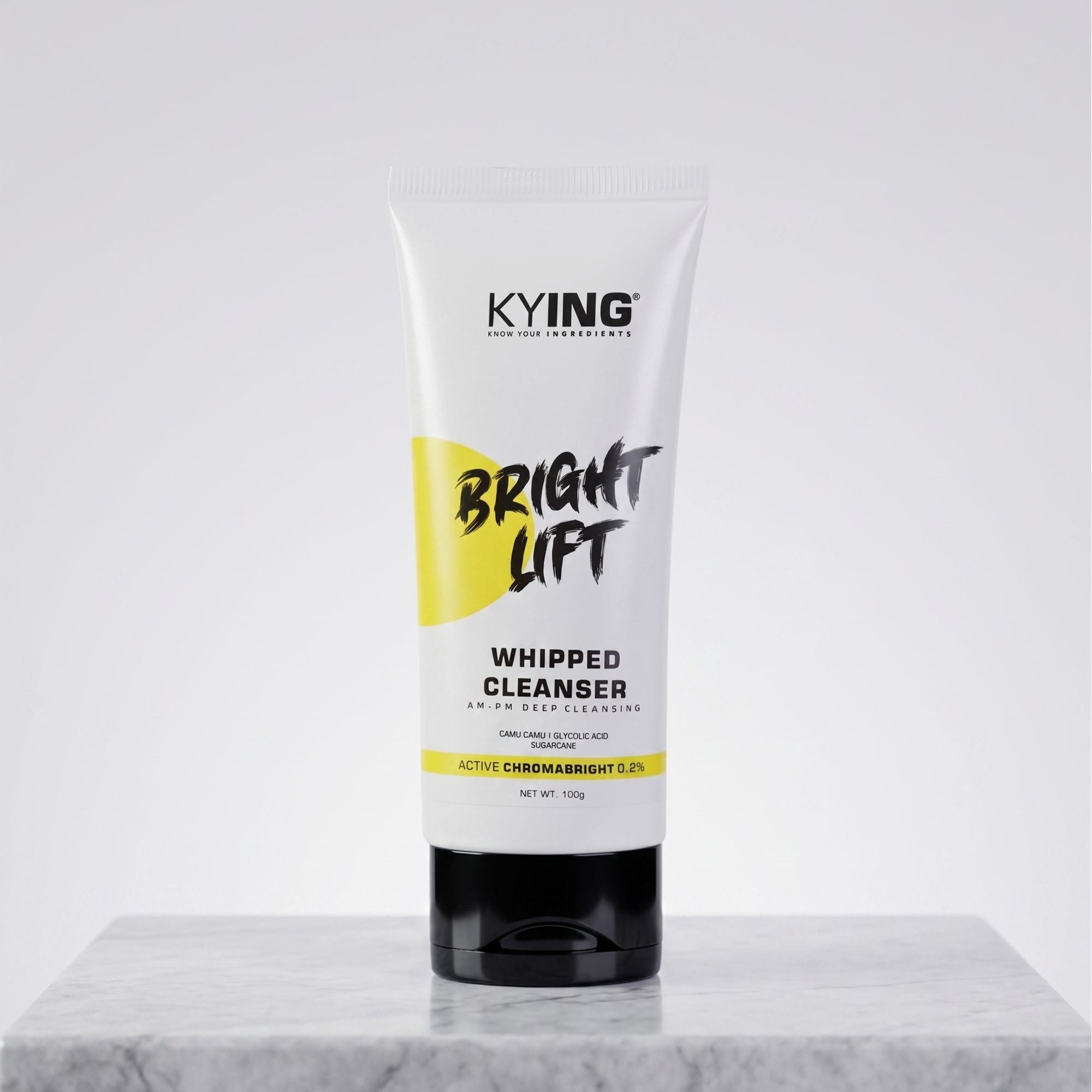 KYING® Bright Lift Whipped Cleanser | Enriched with CHROMABRIGHT | Deep Cleansing Face Wash (100 ml)