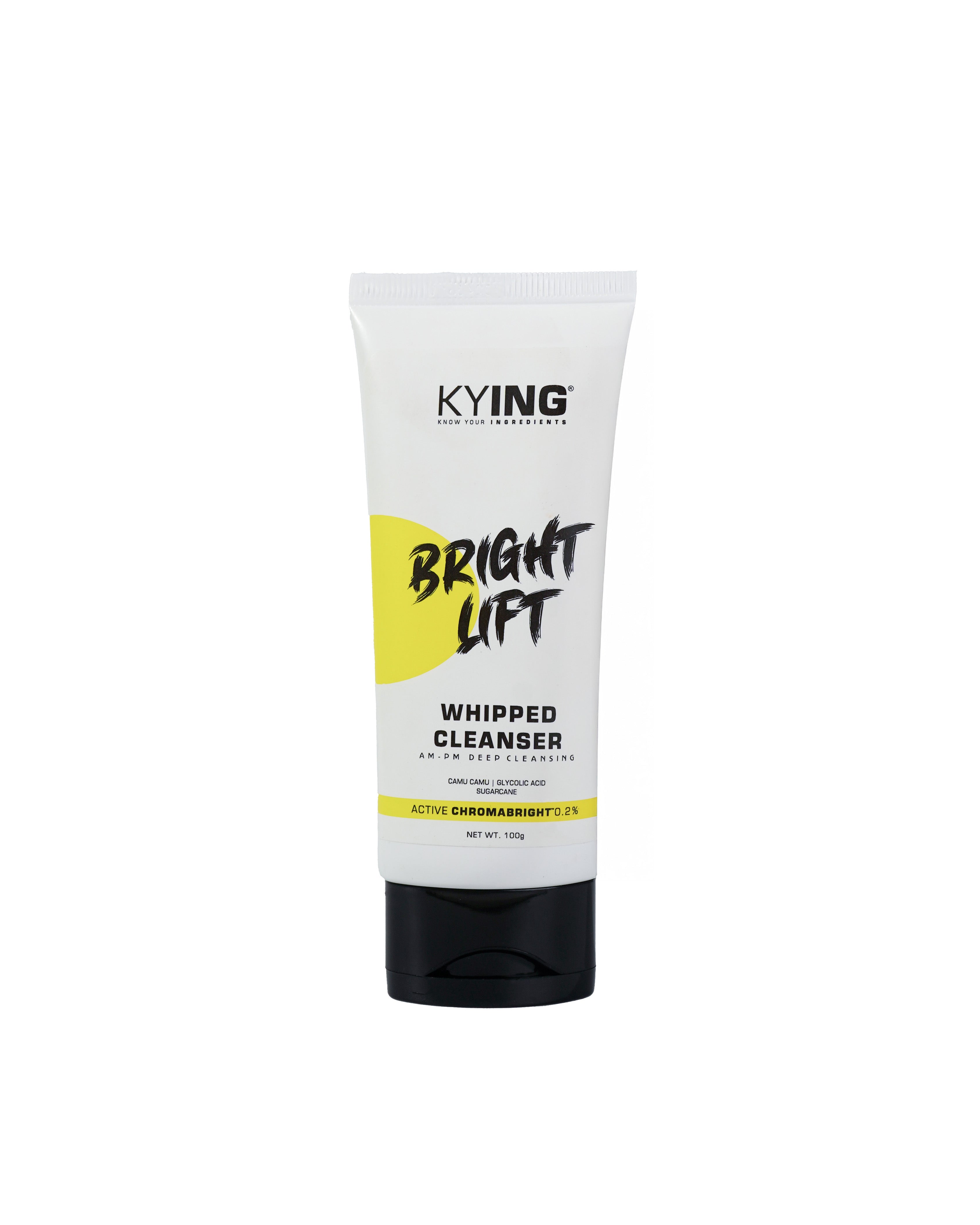 KYING® Bright Lift Whipped Cleanser | Enriched with CHROMABRIGHT | Deep Cleansing Face Wash (100 ml)